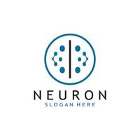 Nerv Zelle Logo oder Neuron Logo mit Vektor Vorlage