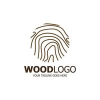 Holz Logo basierend Design Vektor Vorlage