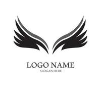 minimalistisk fågel vingar logotyp. lätt redigering av mall vektor illustration.