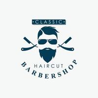 Barbier Geschäft Logo Vorlage. Logo zum Barbier Geschäft und Herren Salon. vektor