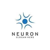 Nerv Zelle Logo oder Neuron Logo mit Vektor Vorlage