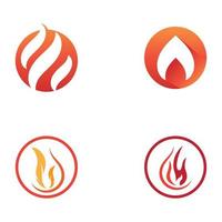 lodernd Feuer, Glut, Feuerball Logo und Symbol Vektor Bild. mit Vorlage Illustration Bearbeitung.