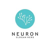 Nerv Zelle Logo oder Neuron Logo mit Vektor Vorlage
