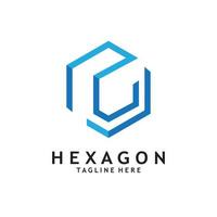 abstrakt Hexagon Logo Vektor Illustration Vorlage