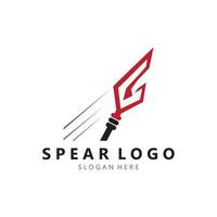 Speer Logo Design mit Vorlage Vektor Illustration