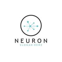 Nerv Zelle Logo oder Neuron Logo mit Vektor Vorlage