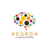 Gehirn Logo oder Nerv Zelle Logo mit Vektor Illustration Vorlage