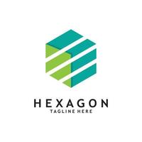 abstrakt Hexagon Logo Vektor Illustration Vorlage