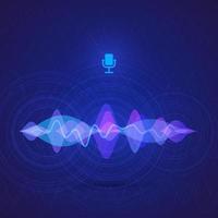 ljud utjämnare. digital rösta gränssnitt för Ansökan. visa av ljud frekvens. design av musik puls. vektor illustration