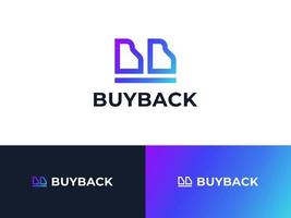 bb logotyp design med modern och minimalistisk begrepp i färgrik lutning stil. bb brev logotyp för företag och teknologi företag logotyp vektor