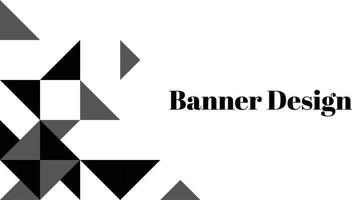 Vektor schwarz Weiß geometrisch Muster Banner