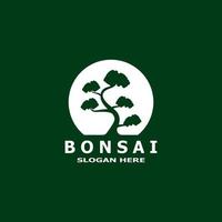 bonsai träd växt vektor logotyp illustration