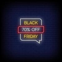 svart fredag försäljning neon skyltar stil text vektor