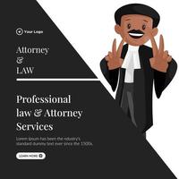 Banner Design von Fachmann Gesetz und Rechtsanwalt Dienstleistungen Vorlage vektor