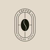 Kaffee Linie Kunst Logo, Symbol und Symbol, mit Emblem Vektor Illustration Design