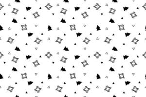 nahtlos Muster mit geometrisch Formen im 80er Jahre Memphis Stil. schwarz und Weiß geometrisch Muster. Design von Werbung Produkte, Verpackung Papier und Drucken. Vektor Illustration.