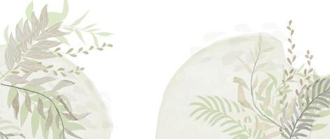 vattenfärg blad bakgrund vektor. hand dragen borsta måla botanisk blad gren, naturlig lövverk mönster textur bakgrund. design illustration för dekoration, tapet, affisch, baner, kort. vektor