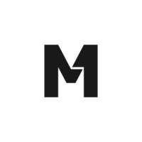 m1 Initiale Brief Nummer, Fett gedruckt kreativ Logo. vektor