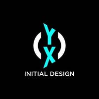 yx Kreis Monogramm Logo vektor