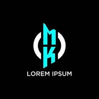mk Kreis Monogramm Logo vektor