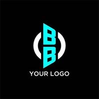 bb cirkel monogram logotyp vektor