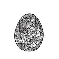 påsk ägg översikt olika zentangle vektor