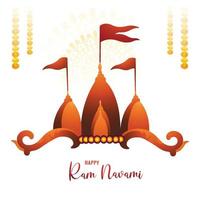 Shri RAM Navami Festival Feier Karte Hintergrund vektor