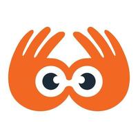 Fachmann Auge Hand Logo Design Vorlage kostenlos Vektor
