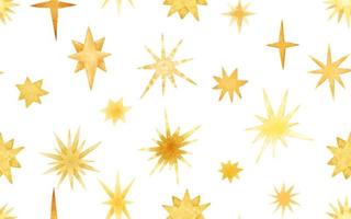 ändlös mönster med gyllene stjärnor, söt barnslig tapet vektor