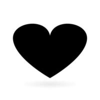 hjärta form i svart Färg. hjärta symbol. vektor illustration.