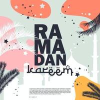 Ramadan kareem Vektor Design zum Banner, Hintergrund, können Sein benutzt wie ein Karte, und Netz. zusätzlich zu das Design von das Ramadan karem, eid al-fitr und eid al-adha. Vektor