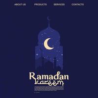 Ramadan kareem Vektor Design zum Banner, Karte, Poster, Sozial Medien füttern, und Hintergrund. das Ramadan karem, eid al-fitr und eid al-adha. Vektor