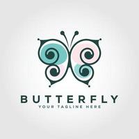 Schmetterling Logo. Prämie Qualität Design Vektor Illustration.