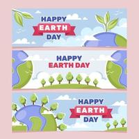 Earth Day Awareness Bannersammlung vektor