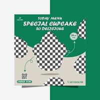 Besondere Cupcake Speisekarte Poster vektor