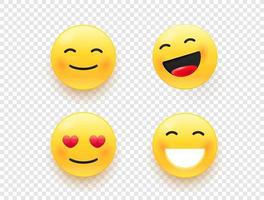 gelbe Web-Emoticons isoliert vektor