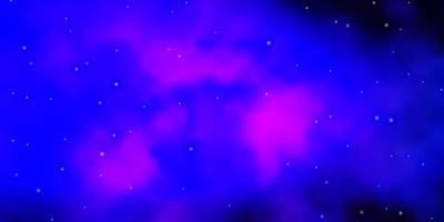 dunkelrosa, blaues Vektorlayout mit hellen Sternen. vektor