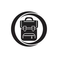 enkel ryggsäck ikon, illustration design mall. vektor