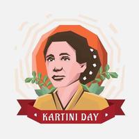 Kartini Tag Figur der Frauen vektor