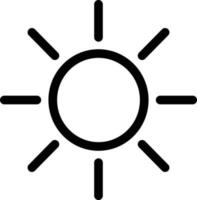 Sonne Symbol . Helligkeit Zeichen, Intensität Rahmen Vektor Kunst Illustration