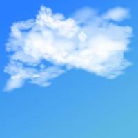 realistisch Wolken, Himmel Symbole. Blau Hintergrund. Vektor Illustration