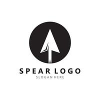 Speer Logo Design mit Vorlage Vektor Illustration