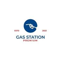 vektor bensin pump logotyp design begrepp illustration aning