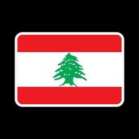 Libanon-Flagge, offizielle Farben und Proportionen. Vektor-Illustration. vektor