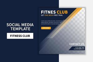 kreativa gym och fitness sociala medier post mall banner design. banner marknadsföring. online-annonseringsvektor vektor