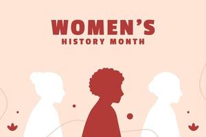 Damen Geschichte Monat Design zum International Moment vektor