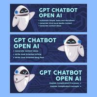Chatbot persönlich Assistent Banner einstellen vektor