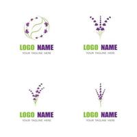 lavendel logotyp mall vektor symbol natur