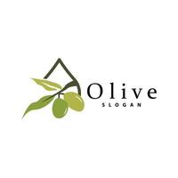 Olive Öl Logo, Olive Blatt Pflanze Kräuter- Garten Vektor, einfach elegant luxuriös Symbol Design Vorlage Illustration vektor