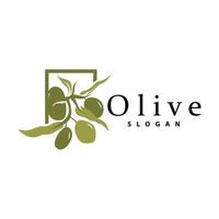 Olive Öl Logo, Olive Blatt Pflanze Kräuter- Garten Vektor, einfach elegant luxuriös Symbol Design Vorlage Illustration vektor